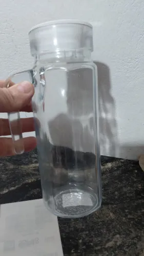 Jarra de vidro com 1 litros e tampa