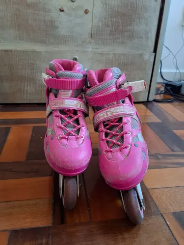 Patins em linha tamanho ajustável 