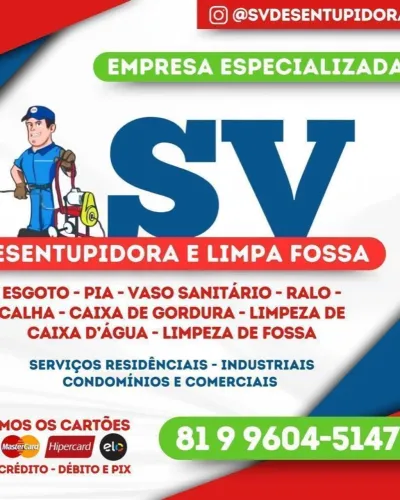 Desentupidora e limpar fossa