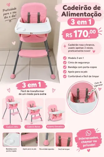 Cadeira alimentação 3 em 1