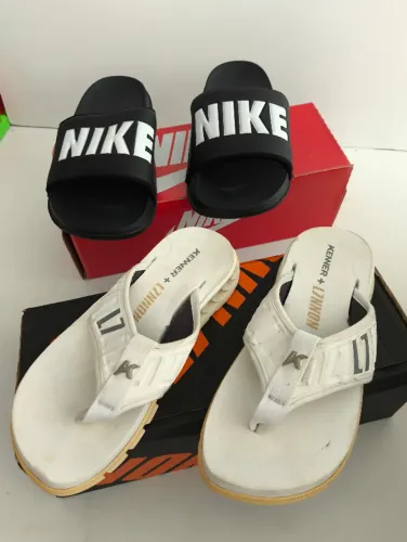 Combo de Desapego: Chinelo Kenner Rakka L7 + Slide Nike Offcourt TAM 37 E 39 LEIA A DESCRI
