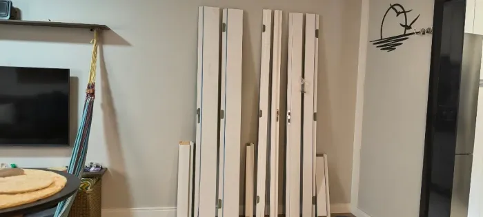 03 kits de Batentes de madeira em Mdf para portas