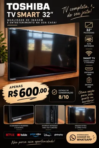 TV SMART 600 32 polegadas valor negociável 