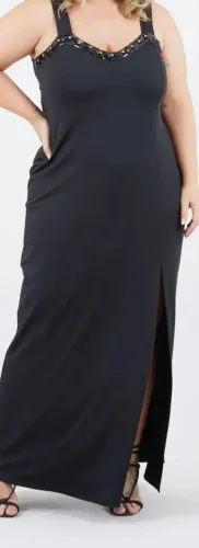 Vest. longo e c/ fenda/ Novo/ tam. EG//DIVIDO//