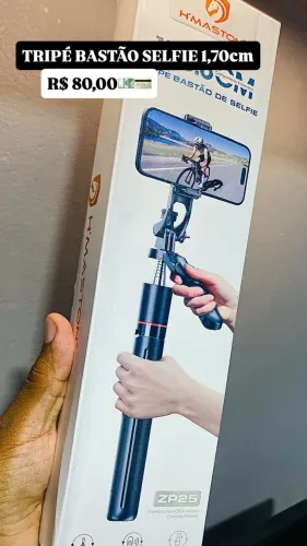 Tripé bastão em selfie 1,70cm