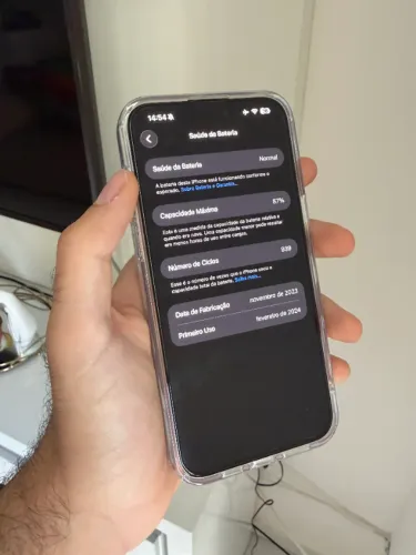 iPhone 15 Pro Max Titânio 256GB - 87% | Único Dono