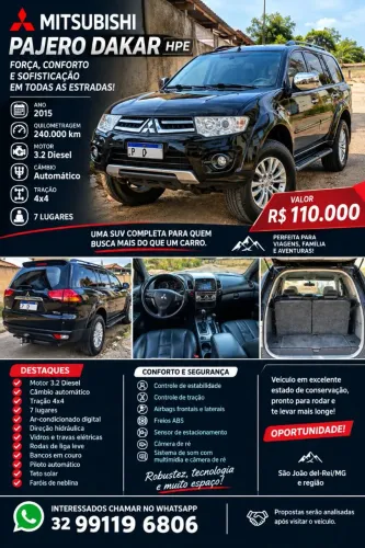 Mitsubishi Pajero Dakar HPE 3.2 4X4 T.I Dies 5P AUT 2015