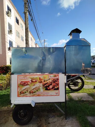 Carrinho de lanche completo para trabalhar