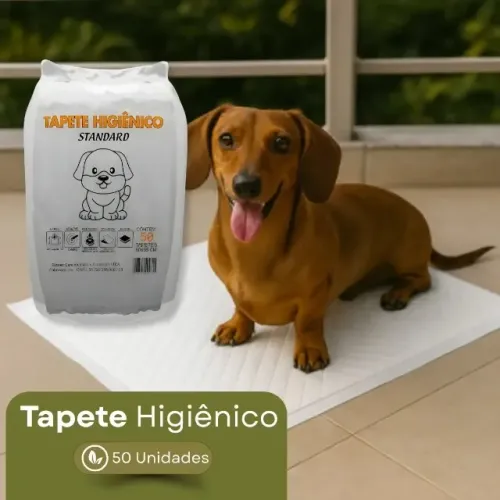 Tapete Higiênico para Cachorro 50 Unidades 60x55cm com Gel