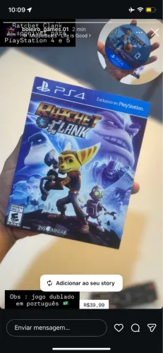 Jogo de ps4 infantil dublado em português