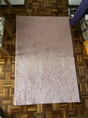 Tapete shaggy felpudo rosa 1,0 x 1,5 m