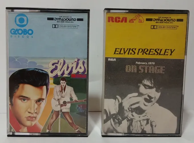 Kit com duas fitas k7 Elvis Presley - Sem teste