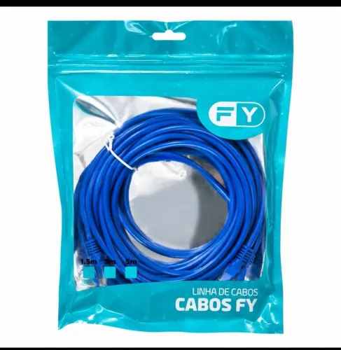 Cabo de Rede Ethernet RJ45 15 Metros - Conexão Rápida e Estável