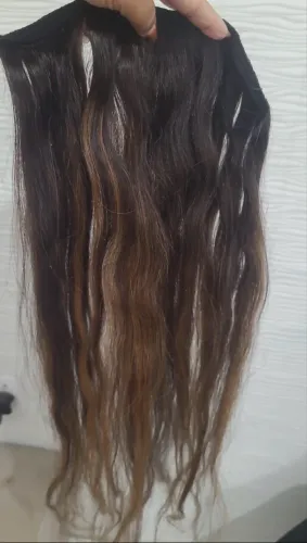 Mega Hair morena iluminada 75cm