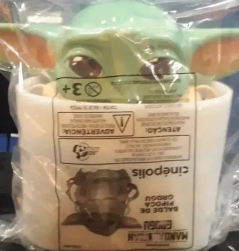 Balde de pipoca grogu