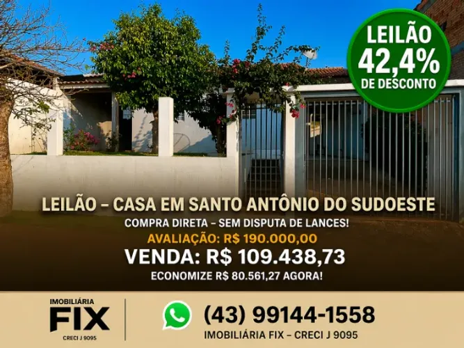 ? ESTA CASA É DE LEILÃO E PODE SER SUA HOJE! ?