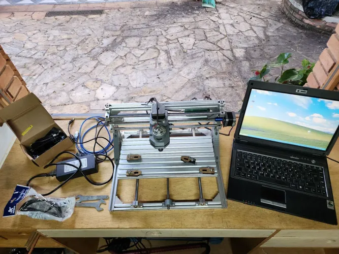 CNC 3018 + Notebook + Módulo Laser