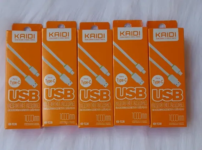 Carregador USB KAIDI ORIGINAL Tipy c Garga Rápida kd-tc3