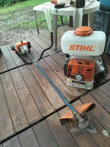 SR 420 + FS 120 Stihl Soprador/ Pulverizador + Roçadeira