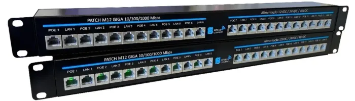 Patch Panel Gigabit 12 Portas Poe Simples Connect