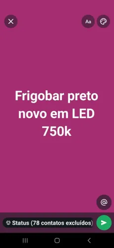 Vende se frigobar novo em Led voltagem 110 zerado valor 800k