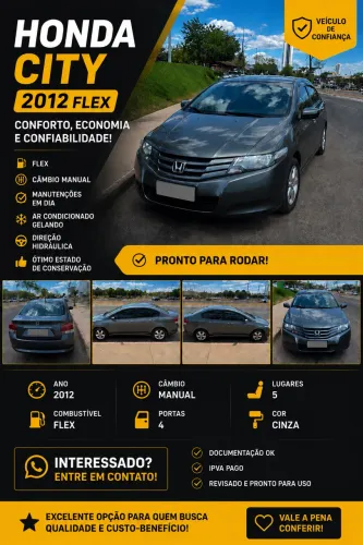 Honda City Sedan DX 1.5 Flex 16V Mec. 2012