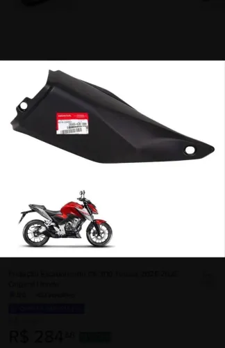 Proteção do escapamento da cb300f