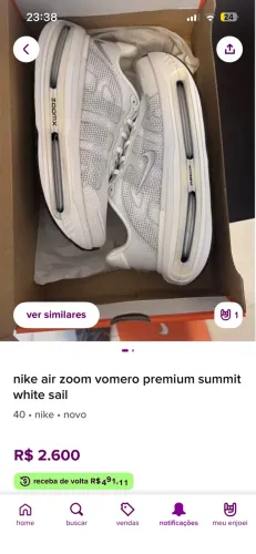 nike air zoom vomero premium summit white sail