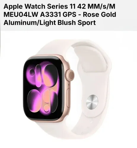 APPLE WATCH 11 42MM ROSE GOLD NOVO LACRADO