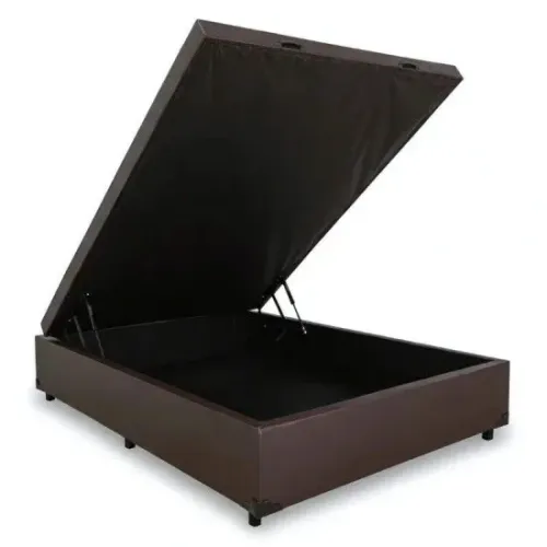 Box Baú Casal Eliane Marrom Blindado 138x188x42 rf18 S