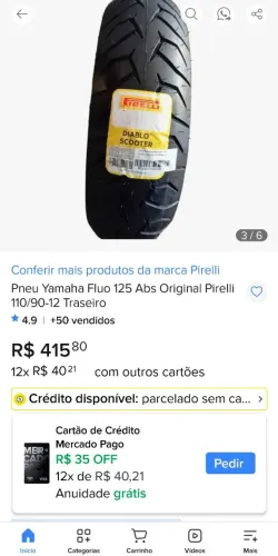 Pneu Pirelli diablo 110 90 12 