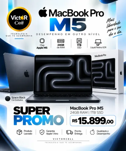 (Recebemos o Seu Mac) MacBook Pro M5 24GB RAM | Lacrado