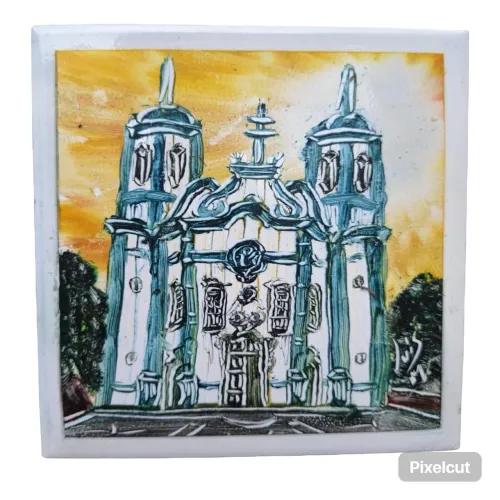 Azulejo pintado a mão 