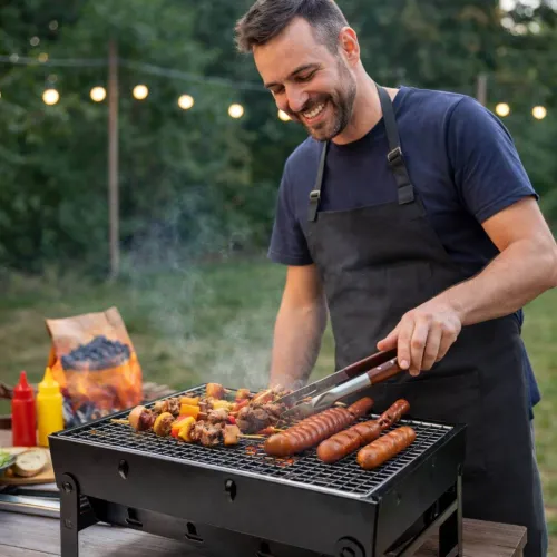 Churrasqueira Portátil Maleta Dobrável para Camping <br>