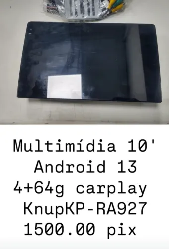 multimidia 10'  android 13  4gb +64 gb carplay