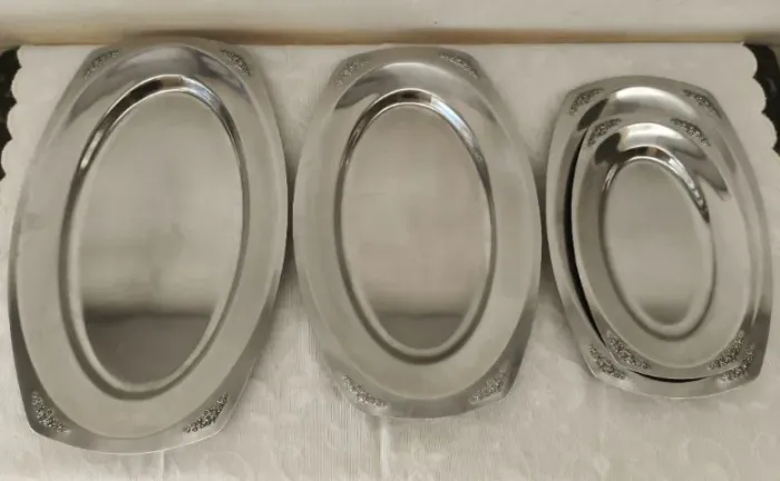 4 travessas em inox Fracalanza