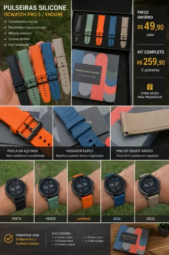 TICWATCH! Pulseiras Premium para Pro 5 / Enduro