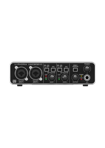 Interface de áudio USB Behringer U-Phoria UMc202HD, cor preta