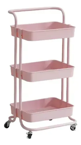 Carrinho de livros rosa