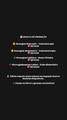 Promoção de estética facial e corporal