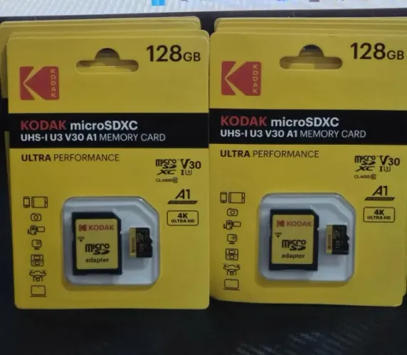 Kodak microSD UHS-I U3 V30 A1 128GB - 100% ORIGINAL, COM NOTA FISCAL