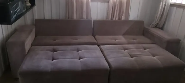 Sofá Retrátil Grande (2,69m) Estilo Living - Já Higienizado!