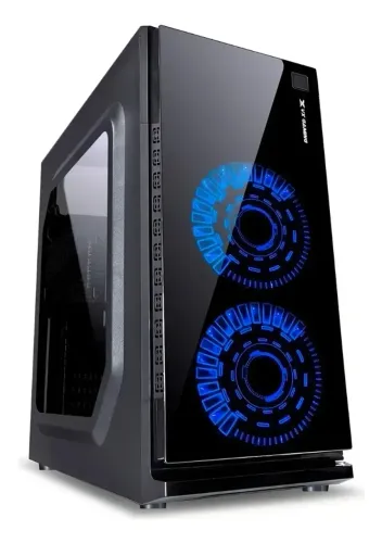 GABINETE GAMER S FONTE VX CRATER LED AZUL PRETO VINIK (FS)(LA) - LOJA DADO DIGITAL