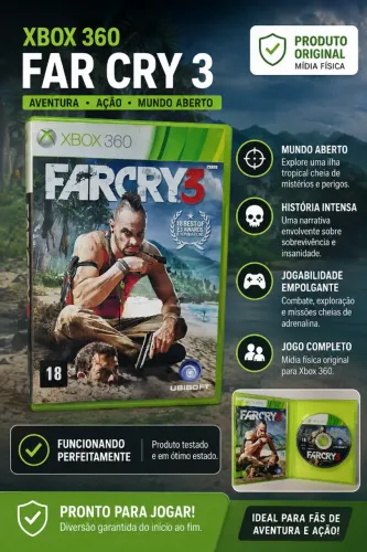 Far Cry 3 Original Xbox 360 | Mídia Física
