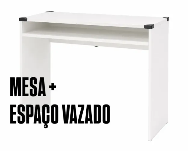 Mesa com espaço vazado 100% MDF