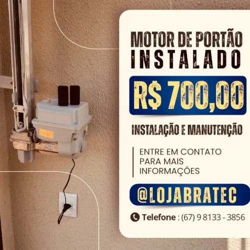 Motor de portão eletrônico de 8 segundos (instalado)