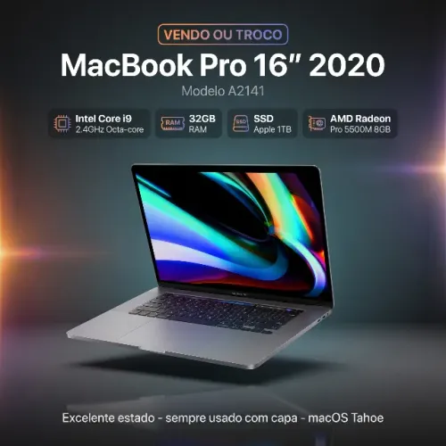 MacBook Pro i9/32gb/1TB vídeo 8GB