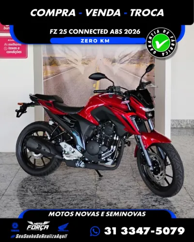 FZ25 Fazer250 Abs Conect Ano26 0km Emplacada Doc pago