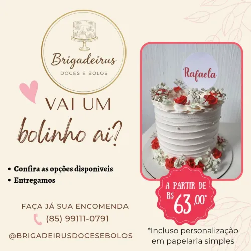 Tortas e bolos personalizados