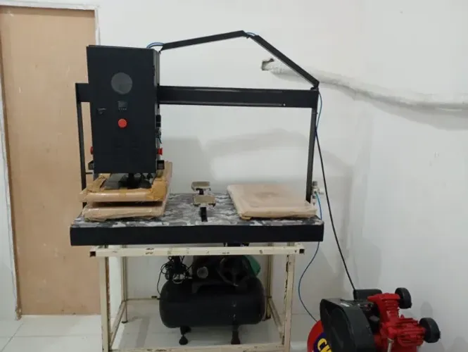 Prensa Dupla Pneumática + Compressor Chiaperini de 110 litros 2hp e 140lbs profissional